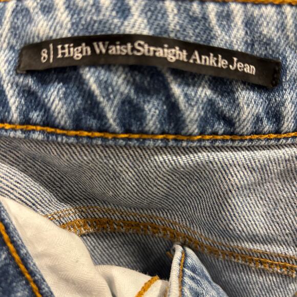 TALBOTS high waist straight ankle jeans, Newport Wash, light wash Size, 8 - Picture 6 of 11